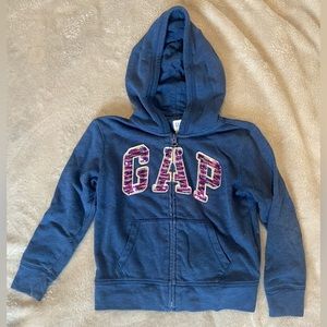 Gap girls zipper hoodie with color change sequins